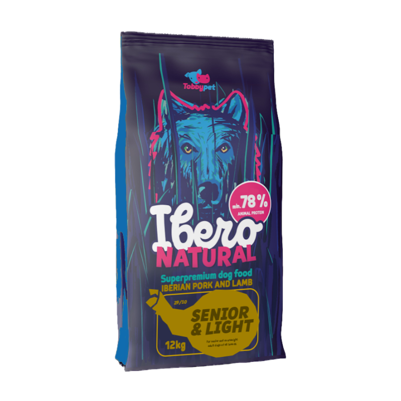 Ibero Natural Senior & Light Dog Pork & Lamb 12 kg