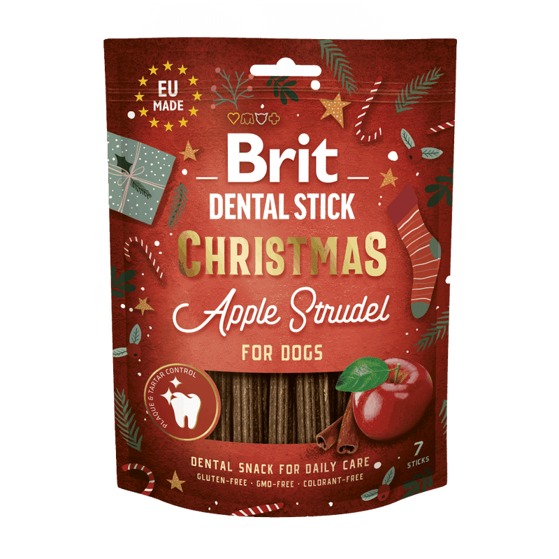 Brit Christmas Dog Dental Snack Apple Strudel 250 g
