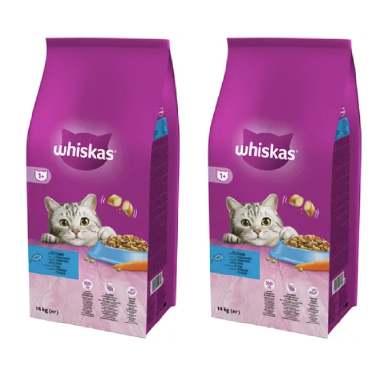 Whiskas Dry s tuňákem 14kg (2x7kg pytel)