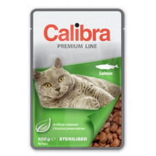 Calibra Cat  kapsa Premium Sterilised Salmon 100g