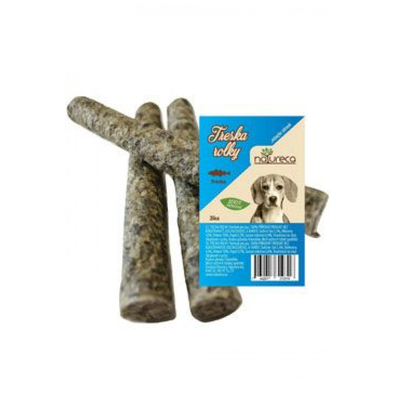 NATURECA pochoutka Rolky z tresky 3ks 75g