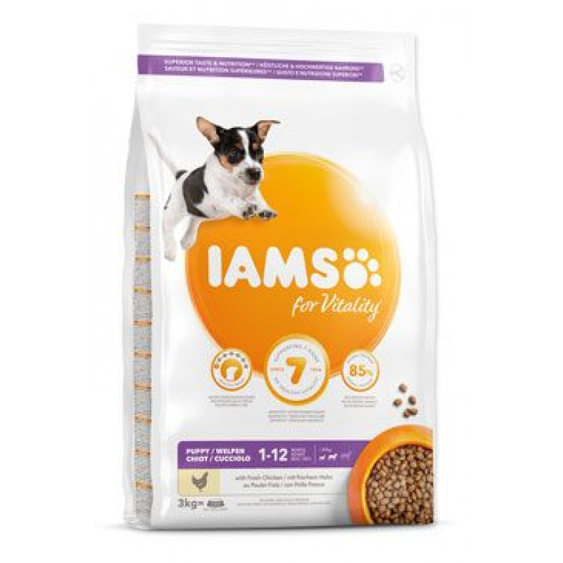 Iams Dog Puppy Small&Medium Chicken 3kg