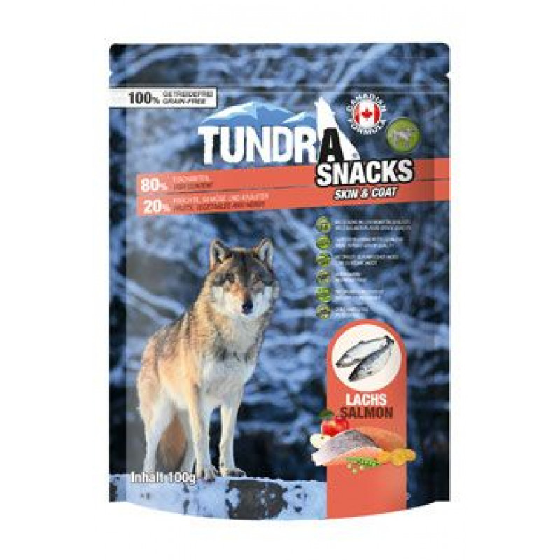 TUNDRA dog snack Salmon Skin & Coat 100g