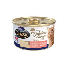 Butcher's Cat Delic. Dinners losos+krevety konz. 85g