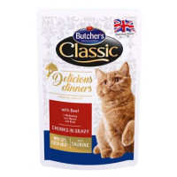 Butcher's Cat Delic. Dinner hovězí kapsa 100g