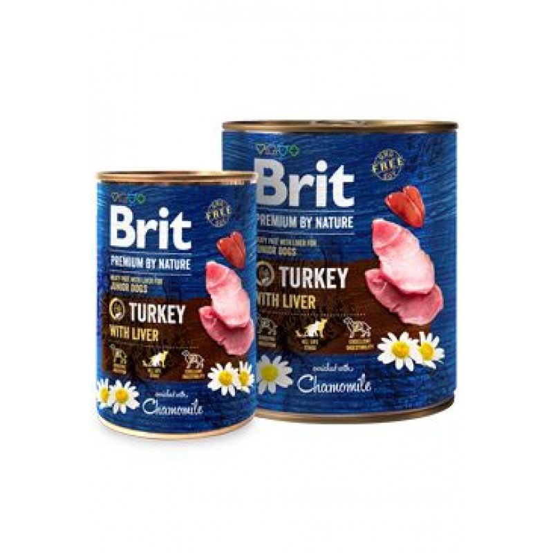 Brit Premium Dog by Nature  konz Turkey & Liver 400g