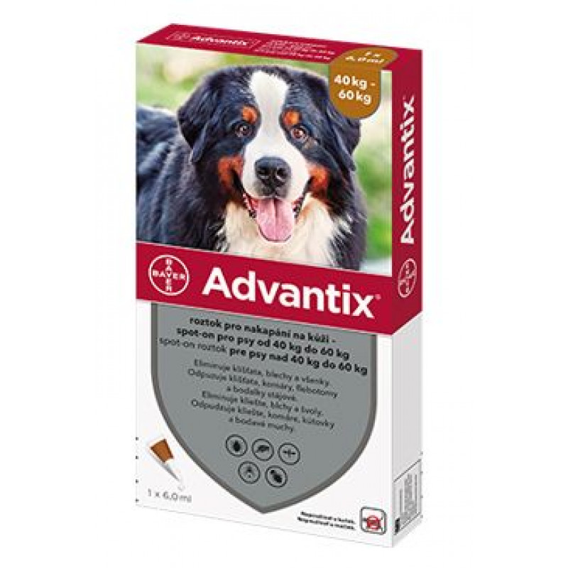 Advantix Spot On 1x6ml pro psy 40-60kg (1pipeta)