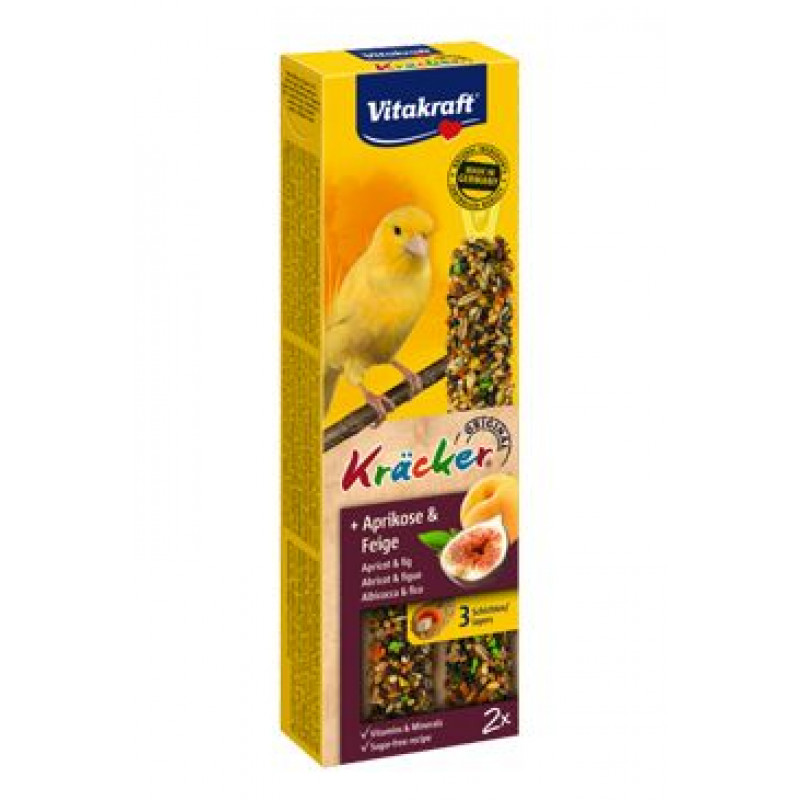 Vitakraft Bird Kräcker Kanár meruňka+fík tyč 2ks