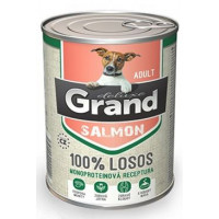 GRAND konz. deluxe pes  losos adult 400g