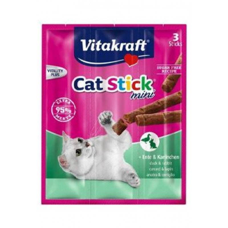 Vitakraft Cat pochoutka Stick mini  Rabb.+Duck. 3x6g