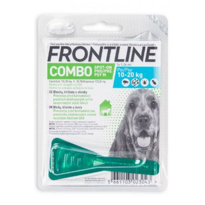 FRONTLINE COMBO spot-on pro psy M (10-20kg)-1x1,34ml