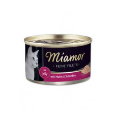 Miamor Cat Filet konzerva kuře+šunka v želé 100g