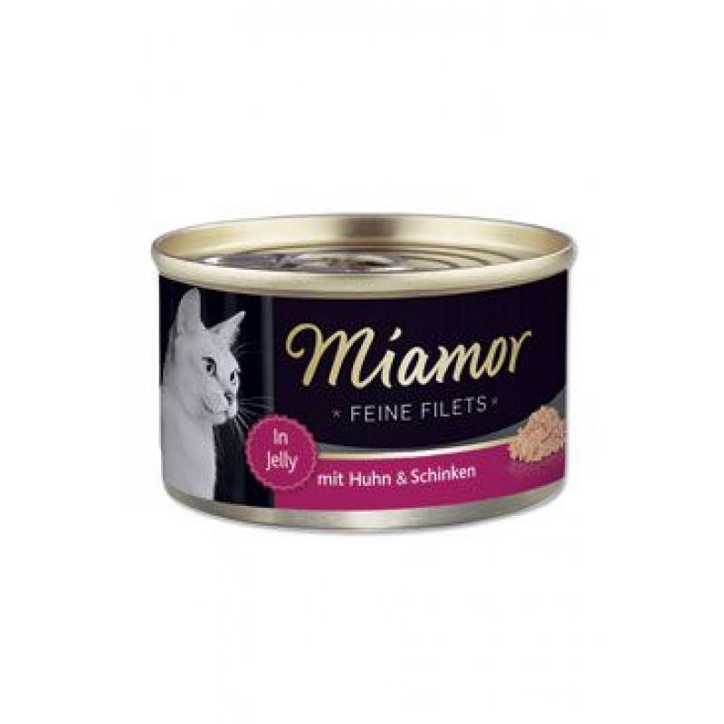 Miamor Cat Filet konzerva kuře+šunka v želé 100g