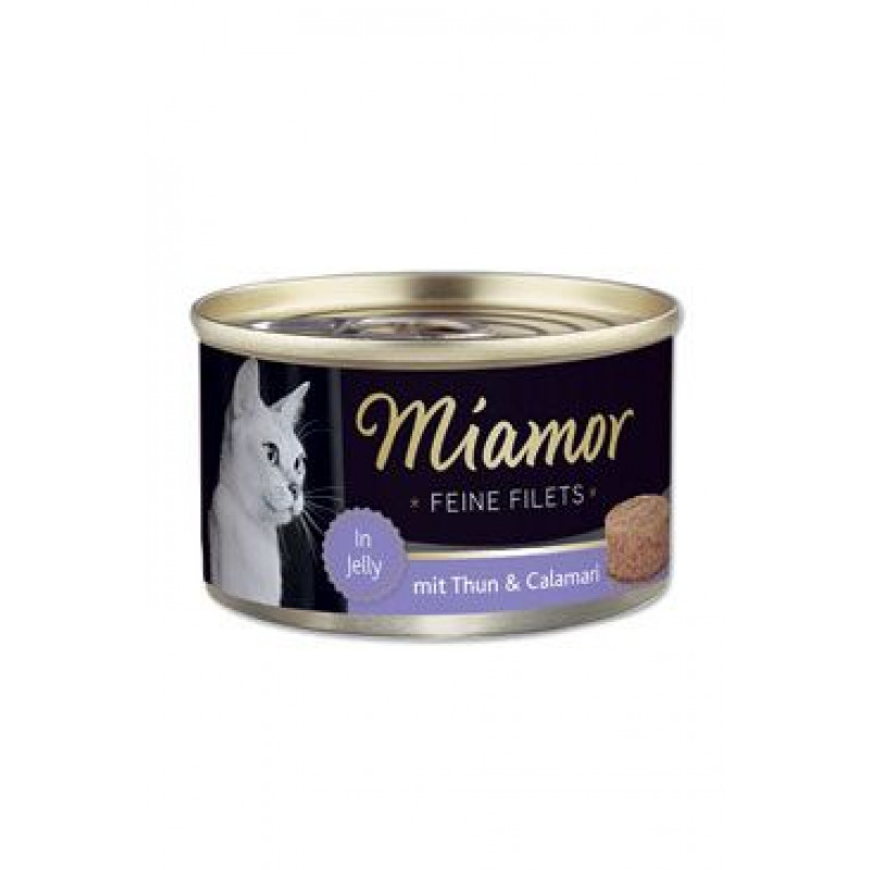 Miamor Cat Filet konzerva tuňák+kalamáry v želé 100g