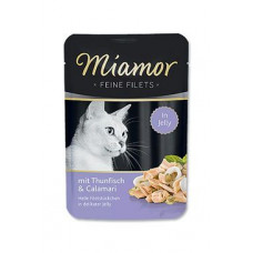 Miamor Cat Filet kapsa tuňák+kalamáry v želé 100g