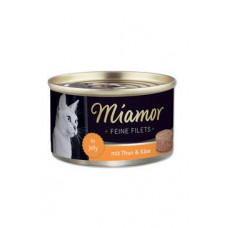 Miamor Cat Filet konzerva tuňák+sýr v želé 100g