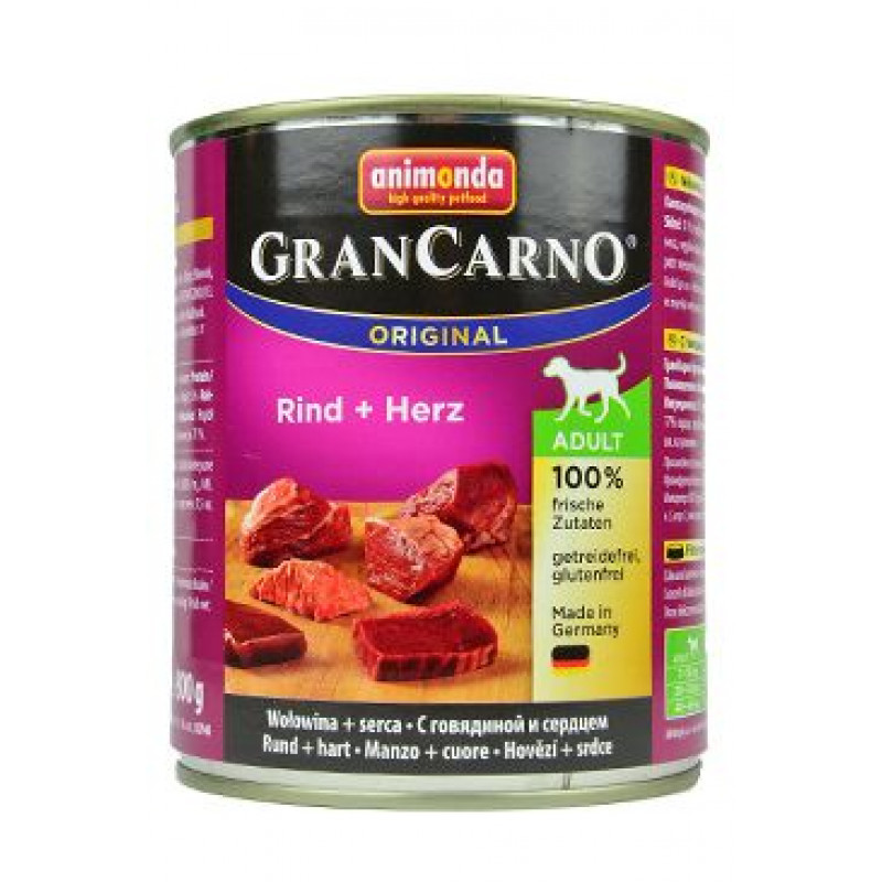 Animonda pes GRANCARNO konz. ADULT hovězí/srdce 800g