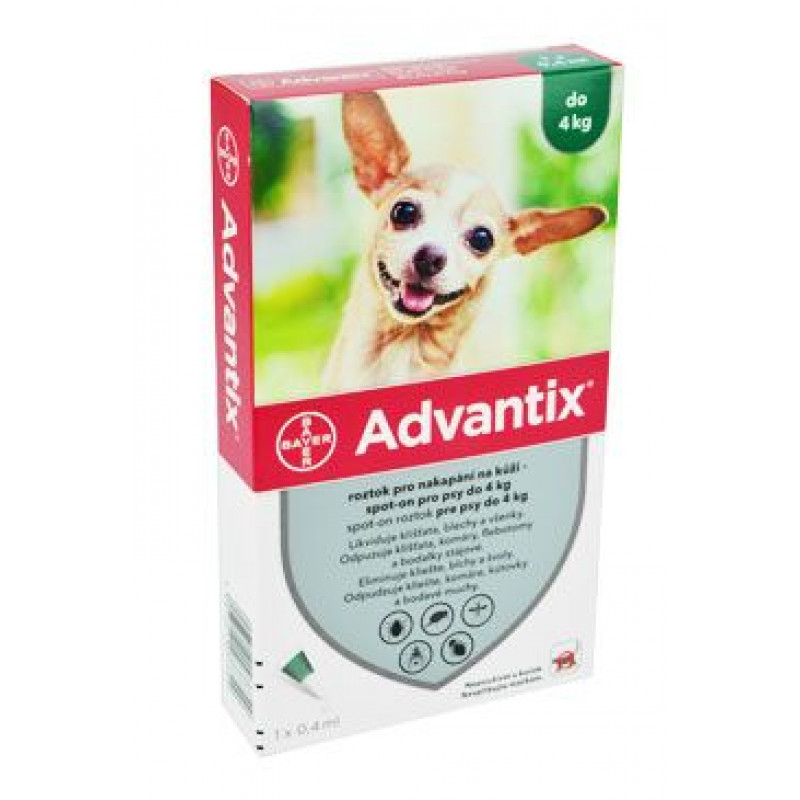 Advantix Spot On 1x0,4ml pro psy do 4kg  (1 pipeta)