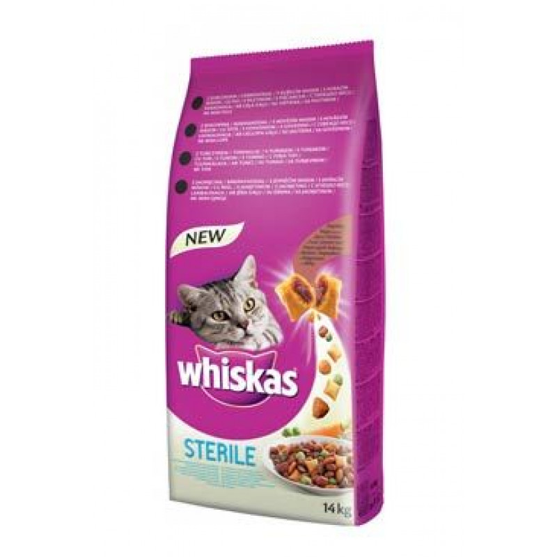 Whiskas Dry s kuřecím masem - STERILE 14kg