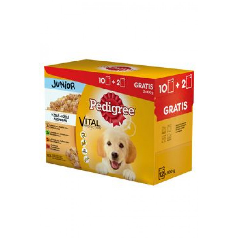 Pedigree kapsa Junior masový výběr,rýže v želé 12x100g