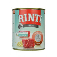 Rinti Dog Sensible konzerva hovězí+rýže 800g