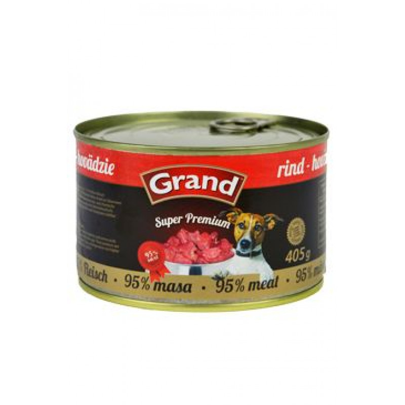 GRAND konz. Superpremium pes hovězí 405g