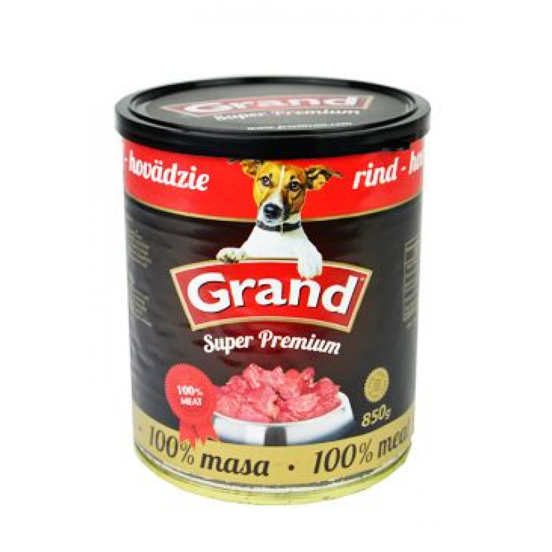 GRAND konz. Superpremium pes hovězí 850g