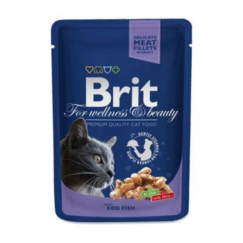 Brit Premium Cat kapsa with Cod Fish 100g