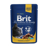 Brit Premium Cat kapsa with Chicken & Turkey 100g