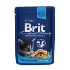 Brit Premium Cat kapsa Chicken Chunks for Kitten 100g