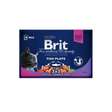 Brit Premium Cat kapsa Fish Plate 400g (4x100g)