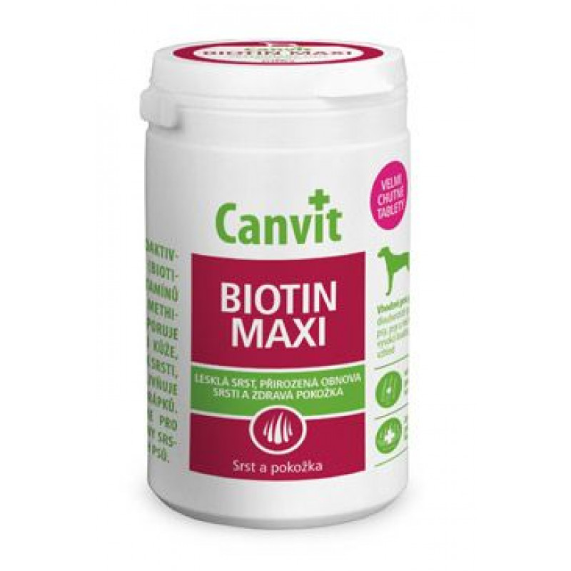 Canvit Biotin Maxi pro psy ochucený 230g