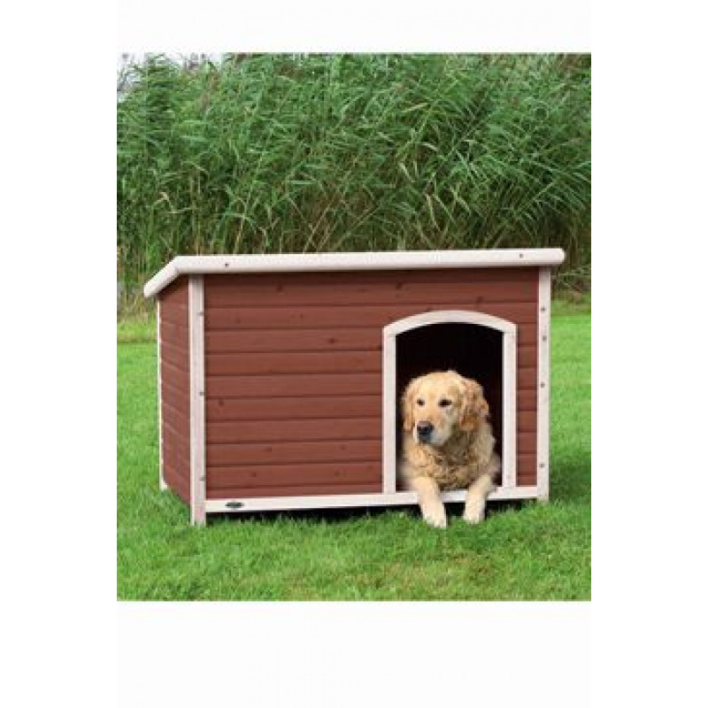Bouda pro psa, dřevěná, rovná střecha 116x82x79cm TR