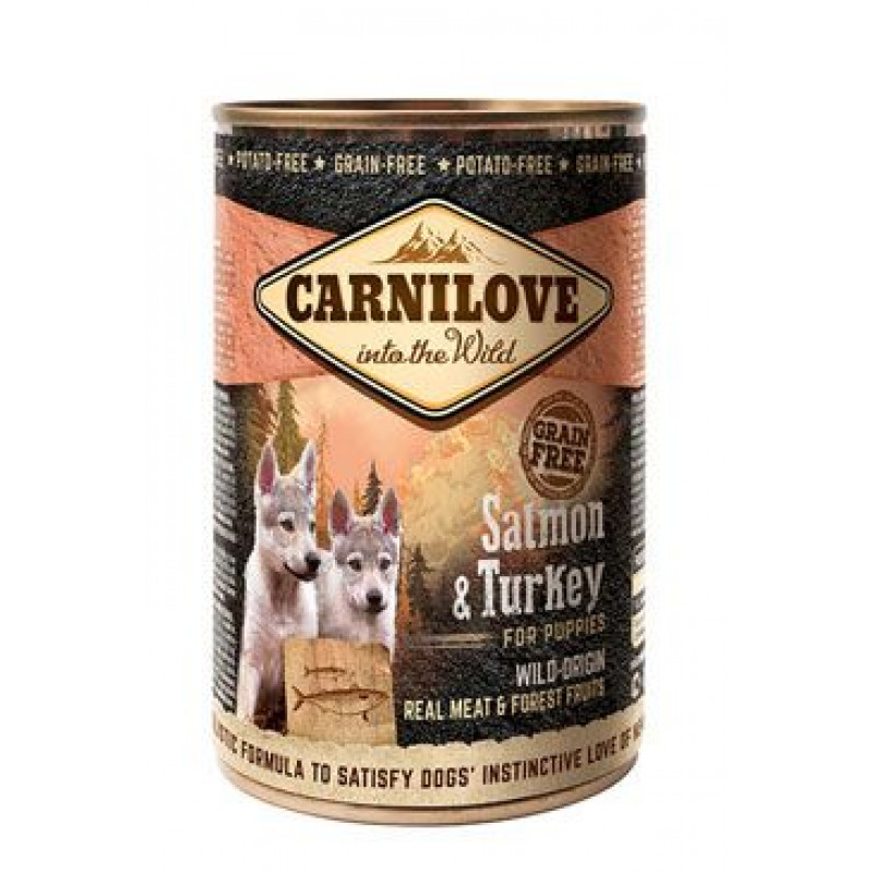 Carnilove Wild konz Meat Salmon & Turkey Puppies 400g