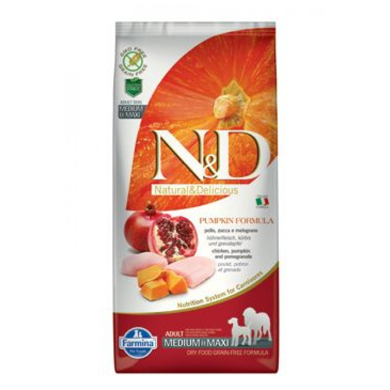 N&D Pumpkin DOG Adult M/L Chicken&Pomegranate 12kg