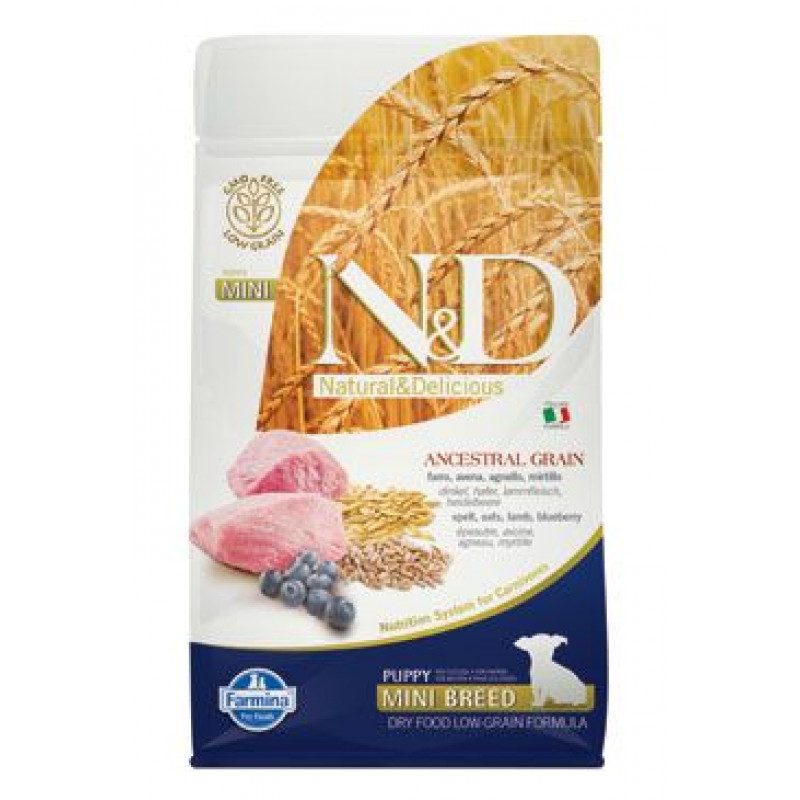 N&D LG DOG Puppy Mini Lamb & Blueberry 800g