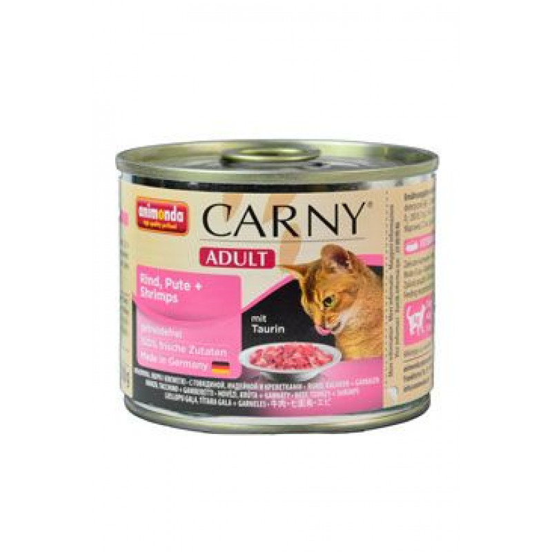 Animonda konz. kočka CARNY Adult hov/krůta/ráčci 200g