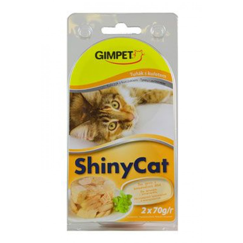 Gimpet kočka konz. ShinyCat  tuňak/kuře 2x70g