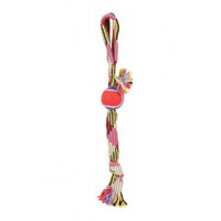 Hračka pes TENNIS BALL ROPE laso 50cm Zolux