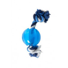 Hračka pes BUSTER Strong Ball s provazem sv. modrá, M