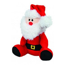 Vánoční Hračka pes Santa se šálou plyš 20cm TR 1ks