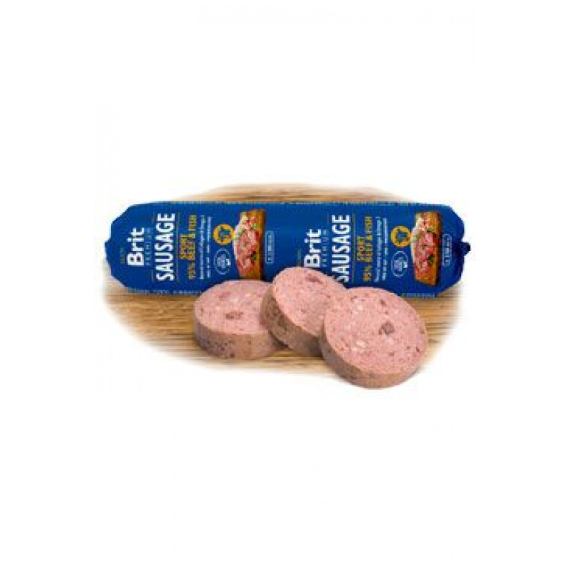 Brit Sausage Beef & Fish-Sport formula 800g