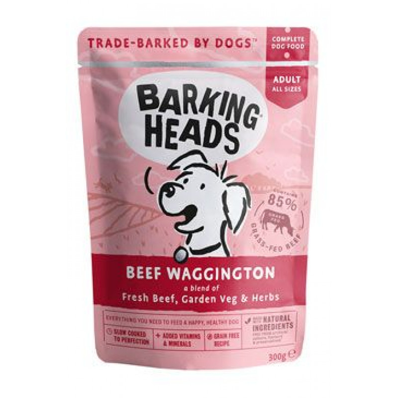 BARKING HEADS Beef Waggington kapsička 300g