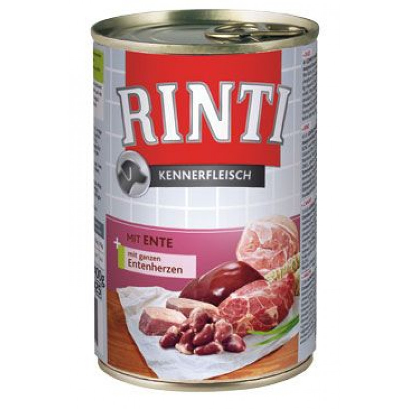 Rinti Dog Kennerfleisch konzerva kachní srdce 400g