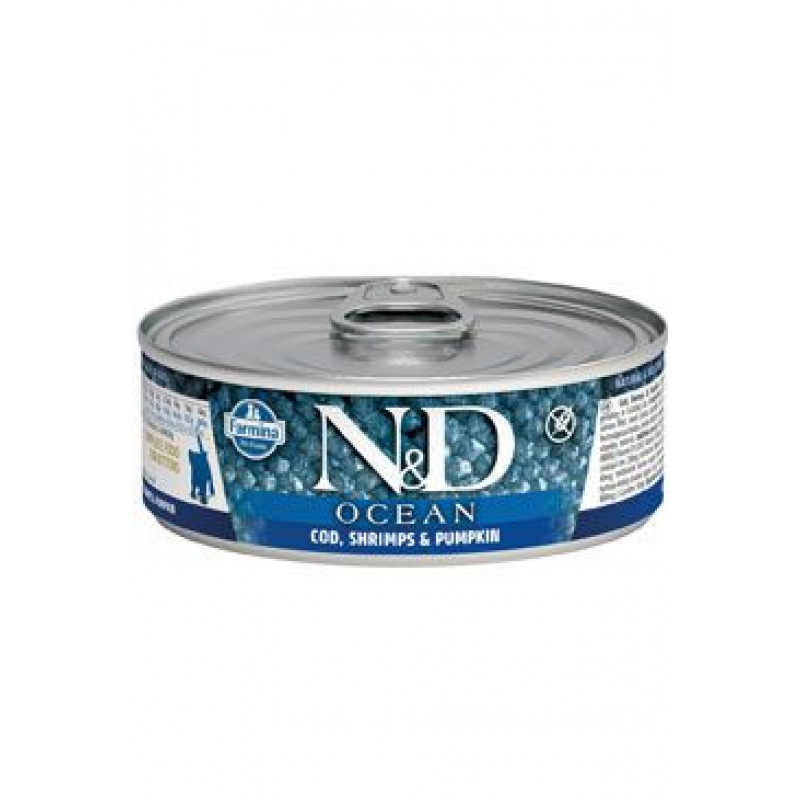 N&D CAT OCEAN Kitten Codfish & Shrimps & Pumpkin 80g