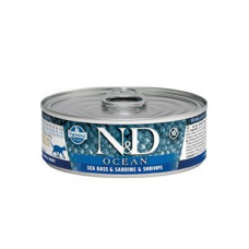 N&D CAT OCEAN Adult Sea Bass & Sardine & Shrimps 80g