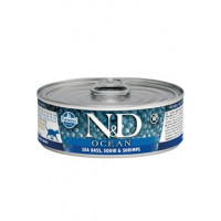 N&D CAT OCEAN Adult Sea Bass & Squid & Shrimps 80g