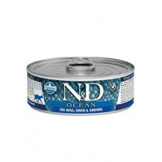 N&D CAT OCEAN Adult Sea Bass & Squid & Shrimps 80g