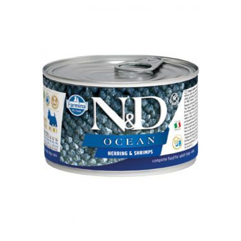 N&D DOG OCEAN Adult Herring & Shrimps Mini 140g