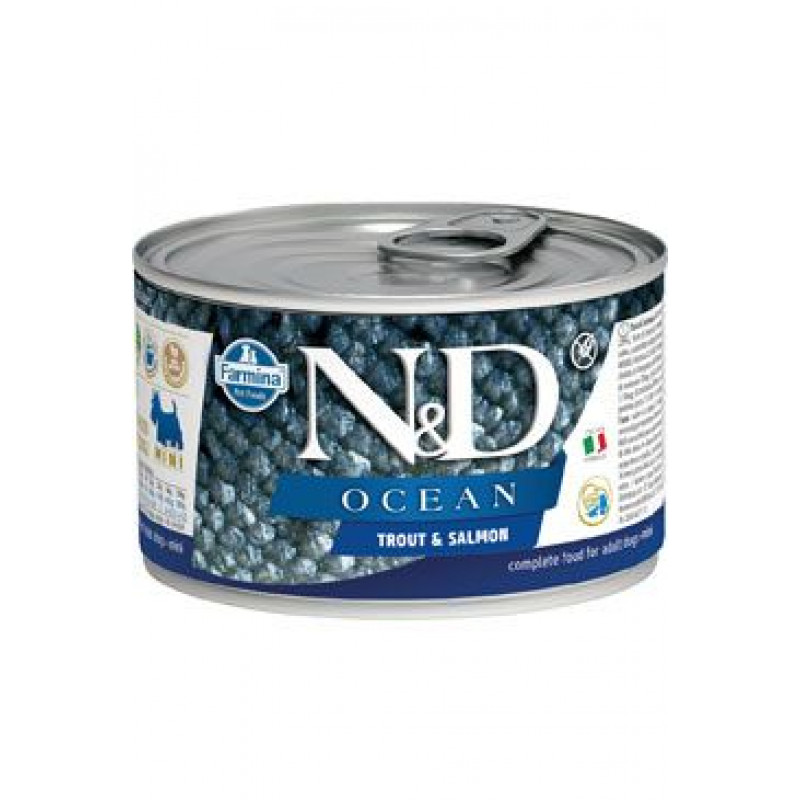 N&D DOG OCEAN Adult Trout & Salmon Mini 140g